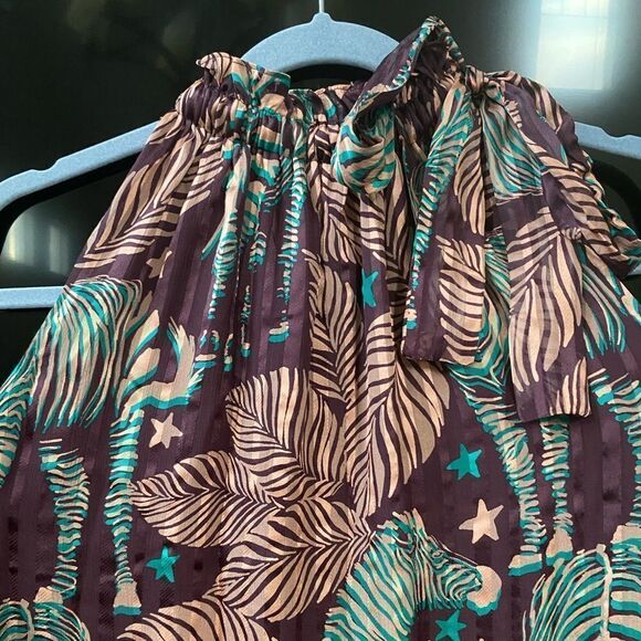 Ramy Brook Marley Printed Halter Top Silk Tank, Size XS - Picture 4 of 8